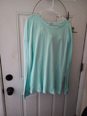 No Boundaries Mint Green Lightweight Long-Sleeve Top